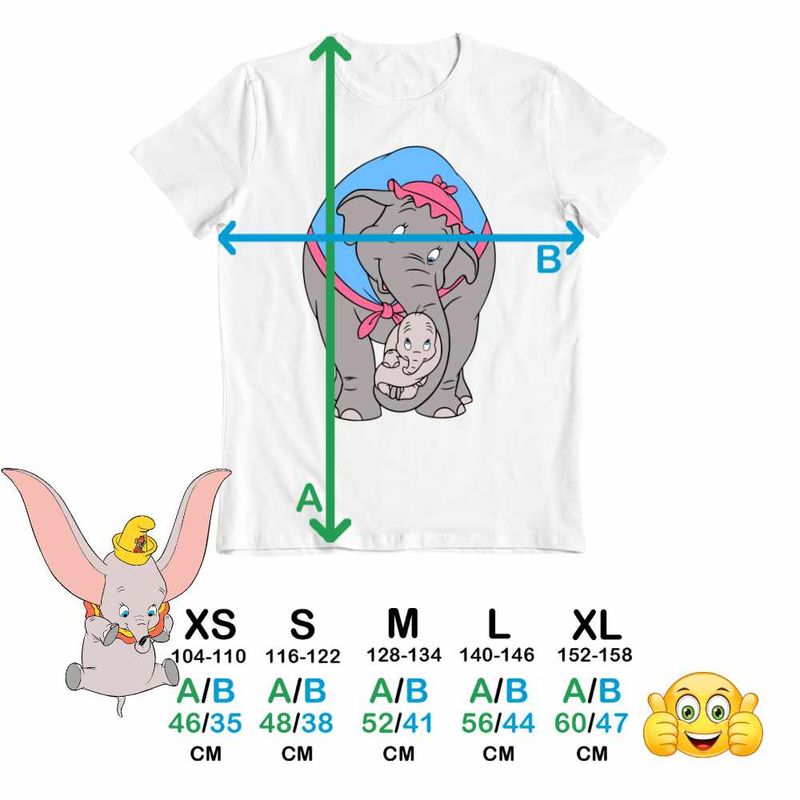 Fashion, accesorii si bijuterii - Copii - Imbracaminte copii - Tricouri copii - Tricou Copii Fete Dumbo Mama Jumbo Circ Clovn, alb, marime XS Copii - Infinity.ro