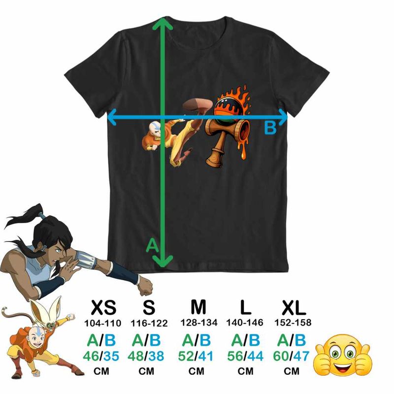 Fashion, accesorii si bijuterii - Copii - Imbracaminte copii - Tricouri copii - Tricou Copii Fete Avatar Kendama Last Airbender, negru, marime XS Copii - Infinity.ro
