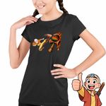 Fashion, accesorii si bijuterii - Copii - Imbracaminte copii - Tricouri copii - Tricou Copii Fete Avatar Kendama Last Airbender, negru, marime XS Copii - Infinity.ro