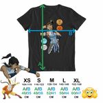 Fashion, accesorii si bijuterii - Copii - Imbracaminte copii - Tricouri copii - Tricou Copii Fete Avatar Legenda lui Korra Cele 4 Elemente, negru, marime M Copii - Infinity.ro