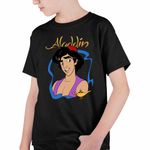 Fashion, accesorii si bijuterii - Copii - Imbracaminte copii - Tricouri copii - Tricou Copii Baieti Aladdin Lampa Fermecata Ali Baba Aladin, negru, marime L Copii - Infinity.ro