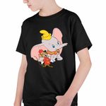 Fashion, accesorii si bijuterii - Copii - Imbracaminte copii - Tricouri copii - Tricou Copii Baieti Dumbo Timothy Soricel Elefant Circ, negru, marime XS Copii - Infinity.ro