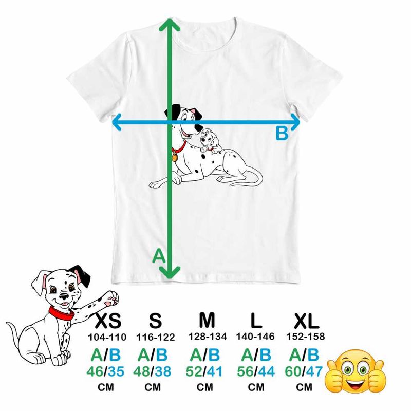 Fashion, accesorii si bijuterii - Copii - Imbracaminte copii - Tricouri copii - Tricou Copii Baieti 101 Dalmatieni Pongo Freckles Dalmatian, alb, marime L Copii - Infinity.ro