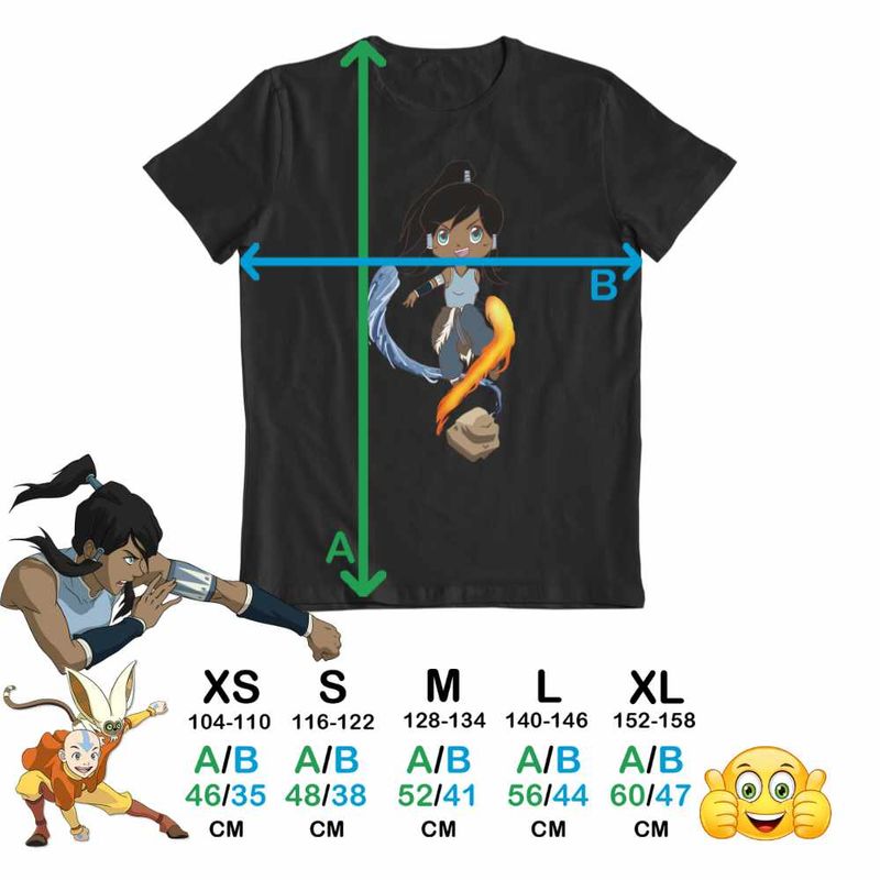 Fashion, accesorii si bijuterii - Copii - Imbracaminte copii - Tricouri copii - Tricou Copii Fete Avatar Legenda lui Korra Reincarnare Airbender, negru, marime S Copii - Infinity.ro
