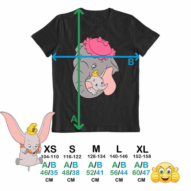Fashion, accesorii si bijuterii - Copii - Imbracaminte copii - Tricouri copii - Tricou Copii Baieti Dumbo Jumbo Love Elefant Circ, negru, marime M Copii - Infinity.ro