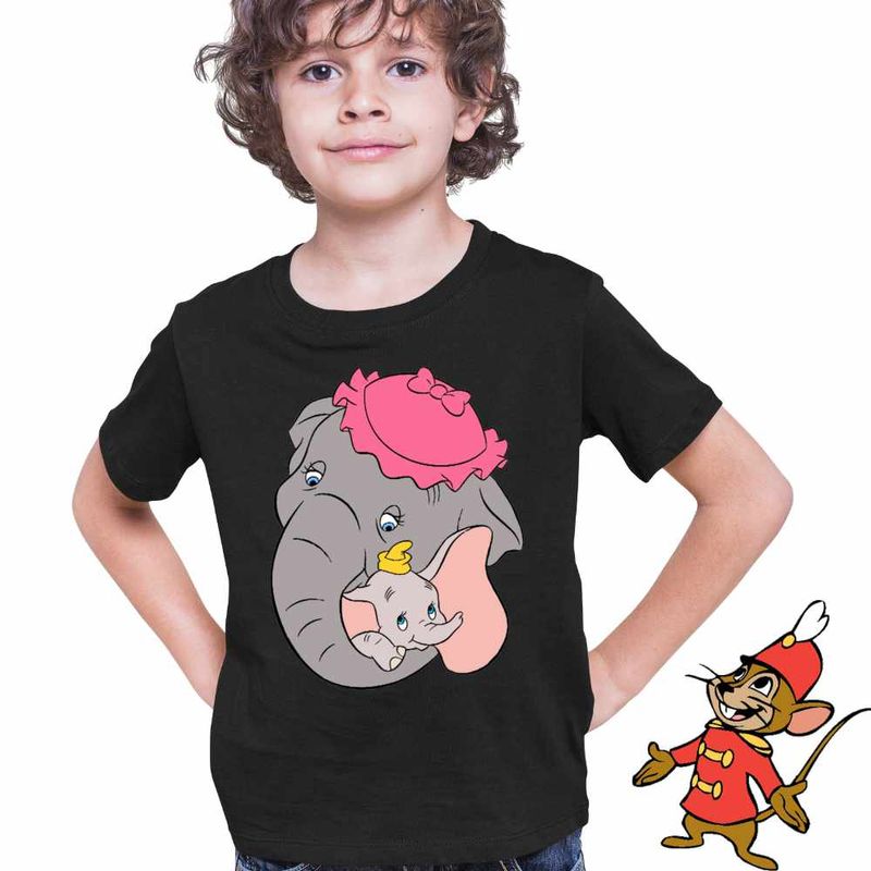 Fashion, accesorii si bijuterii - Copii - Imbracaminte copii - Tricouri copii - Tricou Copii Baieti Dumbo Jumbo Love Elefant Circ, negru, marime M Copii - Infinity.ro
