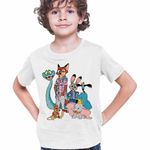 Fashion, accesorii si bijuterii - Copii - Imbracaminte copii - Tricouri copii - Tricou Copii Baieti Dumbo Zootopia Zootropolis Elefantel Sarpe, alb, marime S Copii - Infinity.ro
