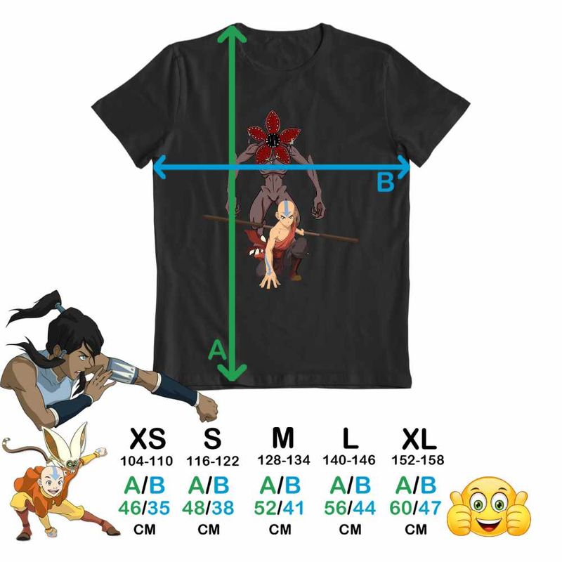 Fashion, accesorii si bijuterii - Copii - Imbracaminte copii - Tricouri copii - Tricou Copii Fete Avatar Stranger Things Demogorgon Upside Down, negru, marime M Copii - Infinity.ro