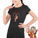 Fashion, accesorii si bijuterii - Copii - Imbracaminte copii - Tricouri copii - Tricou Copii Fete Avatar Stranger Things Demogorgon Upside Down, negru, marime M Copii - Infinity.ro