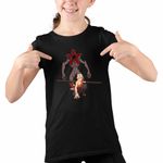 Fashion, accesorii si bijuterii - Copii - Imbracaminte copii - Tricouri copii - Tricou Copii Fete Avatar Stranger Things Demogorgon Upside Down, negru, marime M Copii - Infinity.ro