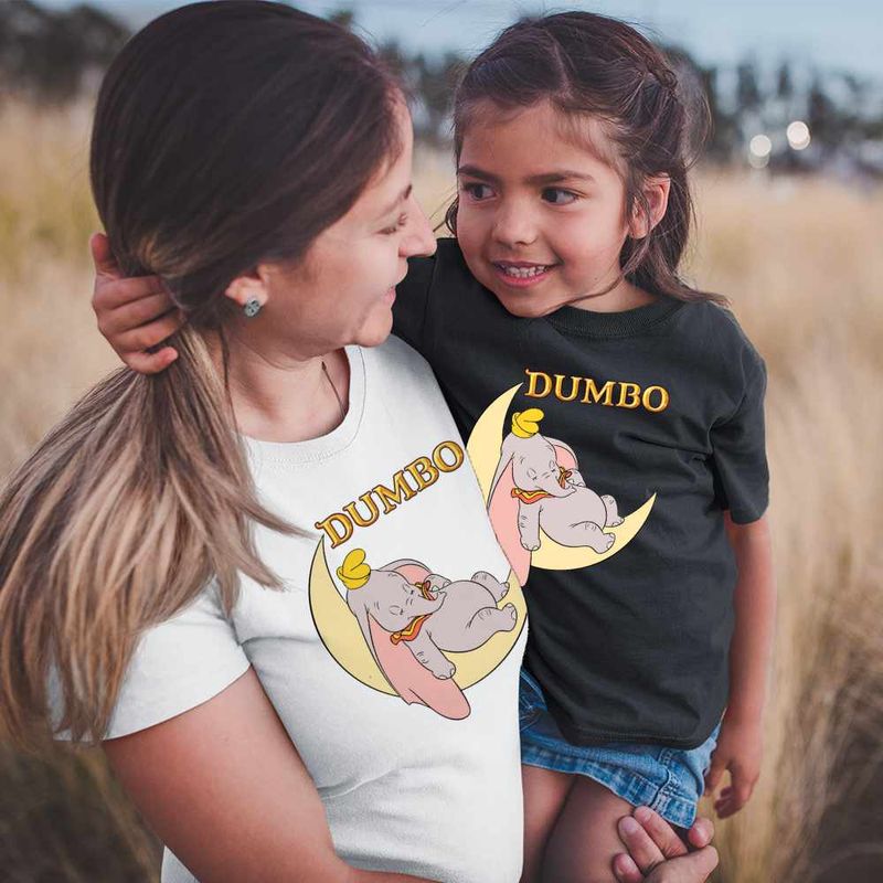 Fashion, accesorii si bijuterii - Copii - Imbracaminte copii - Tricouri copii - Tricou Copii Fete Dumbo Luna Somn Usor Elefant Circ, alb, marime XS Copii - Infinity.ro