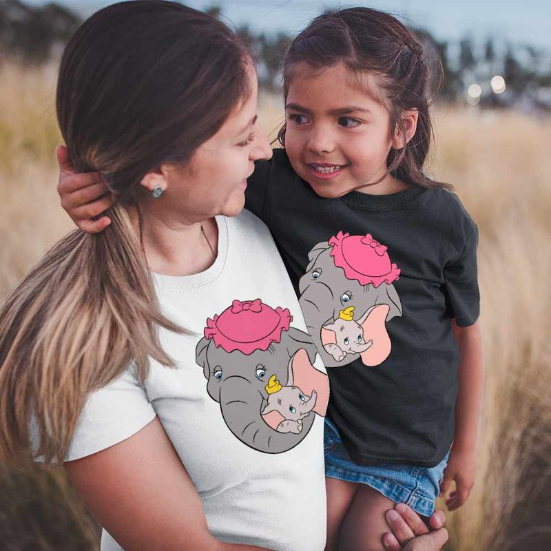 Fashion, accesorii si bijuterii - Copii - Imbracaminte copii - Tricouri copii - Tricou Copii Fete Dumbo Jumbo Love Elefant Circ, alb, marime XS Copii - Infinity.ro