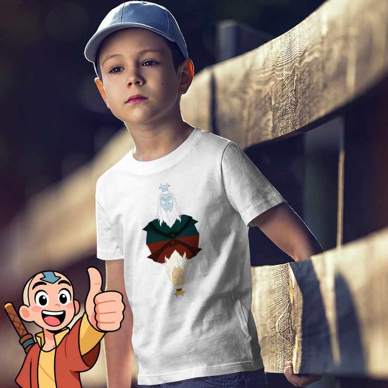 Fashion, accesorii si bijuterii - Copii - Imbracaminte copii - Tricouri copii - Tricou Copii Baieti Avatar Master Roku Last Airbender, alb, marime S Copii - Infinity.ro