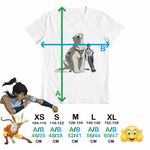 Fashion, accesorii si bijuterii - Copii - Imbracaminte copii - Tricouri copii - Tricou Copii Fete Avatar Korra Naga Maestru Shaolin, alb, marime S Copii - Infinity.ro