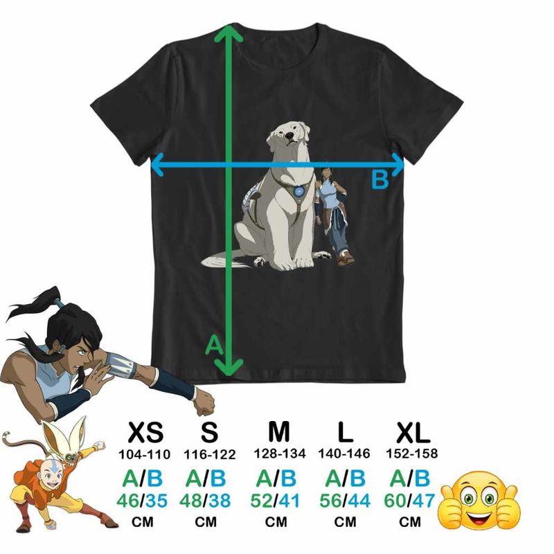 Fashion, accesorii si bijuterii - Copii - Imbracaminte copii - Tricouri copii - Tricou Copii Baieti Avatar Korra Naga Maestru Shaolin, negru, marime XL Copii - Infinity.ro