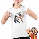 Fashion, accesorii si bijuterii - Copii - Imbracaminte copii - Tricouri copii - Tricou Copii Fete Avatar Korra Naruto Airbender, alb, marime M Copii - Infinity.ro