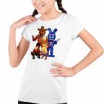 Fashion, accesorii si bijuterii - Copii - Imbracaminte copii - Tricouri copii - Tricou Copii Fete Avatar Fnaf Freddy Last Airbender Firebender, alb, marime XL Copii - Infinity.ro
