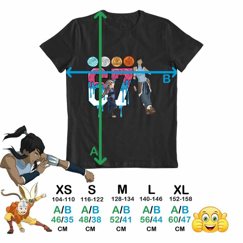 Fashion, accesorii si bijuterii - Copii - Imbracaminte copii - Tricouri copii - Tricou Copii Baieti Avatar Zootopia Judy Six Seven 67 Cele 4 Elemente, negru, marime S Copii - Infinity.ro