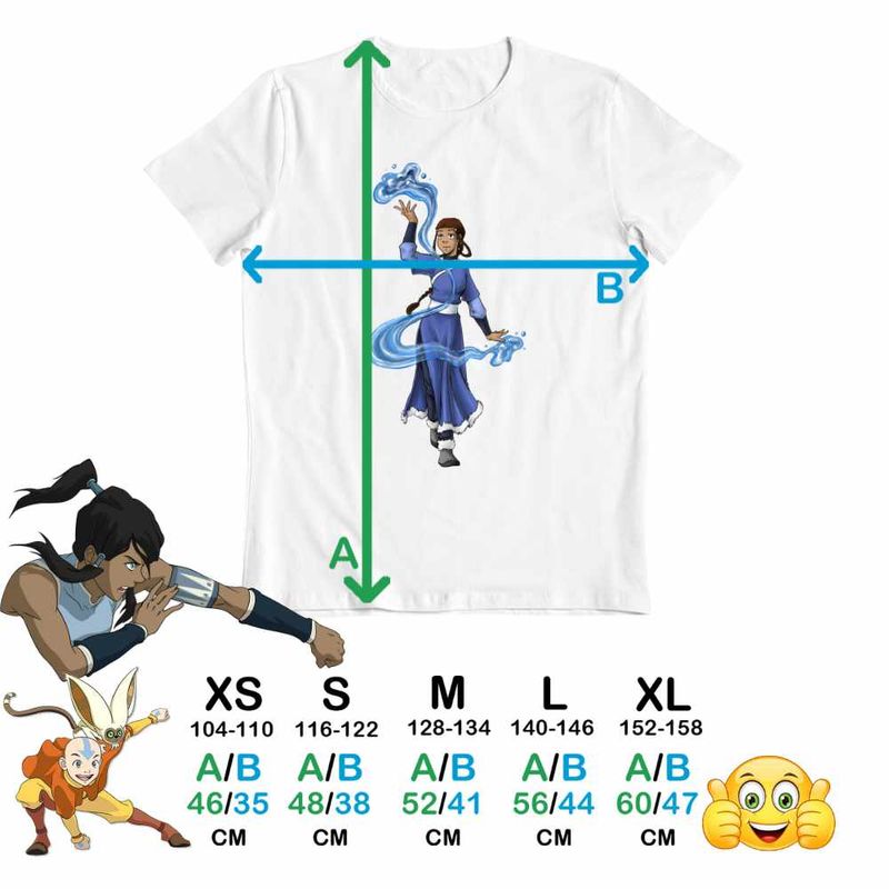 Fashion, accesorii si bijuterii - Copii - Imbracaminte copii - Tricouri copii - Tricou Copii Baieti Avatar Katara Waterbender Legenda lui Aang Arte Martiale, alb, marime L Copii - Infinity.ro