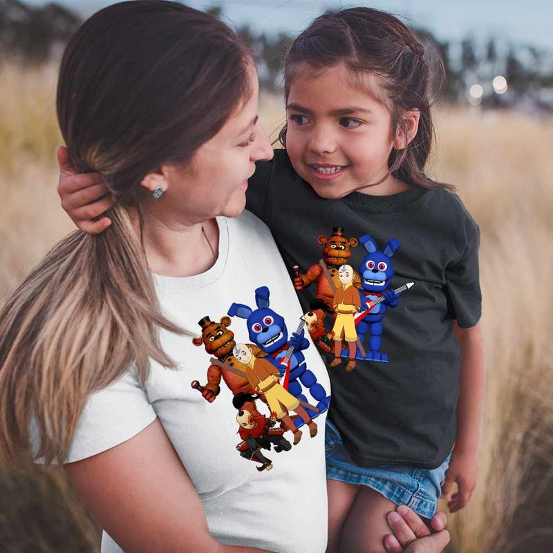 Fashion, accesorii si bijuterii - Copii - Imbracaminte copii - Tricouri copii - Tricou Copii Fete Avatar Fnaf Freddy Last Airbender Firebender, alb, marime XL Copii - Infinity.ro