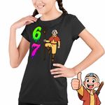 Fashion, accesorii si bijuterii - Copii - Imbracaminte copii - Tricouri copii - Tricou Copii Fete Avatar Six Seven Last Airbender 67 Calugar Shaolin, negru, marime S Copii - Infinity.ro