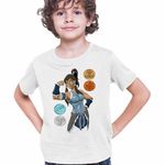 Fashion, accesorii si bijuterii - Copii - Imbracaminte copii - Tricouri copii - Tricou Copii Baieti Avatar Legenda lui Korra Cele 4 Elemente, alb, marime M Copii - Infinity.ro