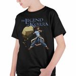 Fashion, accesorii si bijuterii - Copii - Imbracaminte copii - Tricouri copii - Tricou Copii Baieti Avatar Korra Maestru Pamantului Airbender, negru, marime L Copii - Infinity.ro