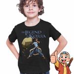 Fashion, accesorii si bijuterii - Copii - Imbracaminte copii - Tricouri copii - Tricou Copii Baieti Avatar Korra Maestru Pamantului Airbender, negru, marime L Copii - Infinity.ro