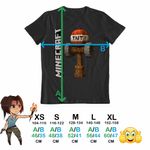 Fashion, accesorii si bijuterii - Copii - Imbracaminte copii - Tricouri copii - Tricou Copii Fete Kendama Minecraft TNT Roblox Skin CoolTrend, negru, marime XS Copii - Infinity.ro