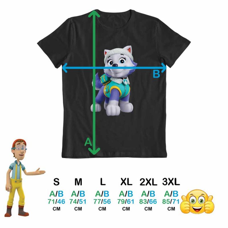 Fashion, accesorii si bijuterii - Barbati - Imbracaminte - Tricouri si bluze barbati - Tricou Barbati Paw Patrol Everest Patrula Catelusilor Pompier, negru, marime S - Infinity.ro
