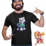 Fashion, accesorii si bijuterii - Barbati - Imbracaminte - Tricouri si bluze barbati - Tricou Barbati Paw Patrol Everest Patrula Catelusilor Pompier, negru, marime S - Infinity.ro