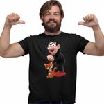 Fashion, accesorii si bijuterii - Barbati - Imbracaminte - Tricouri si bluze barbati - Tricou Barbati Strumfii Gargamel Azrael Vrajitor, negru, marime S - Infinity.ro