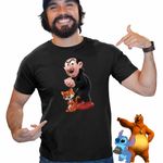 Fashion, accesorii si bijuterii - Barbati - Imbracaminte - Tricouri si bluze barbati - Tricou Barbati Strumfii Gargamel Azrael Vrajitor, negru, marime S - Infinity.ro
