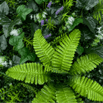 Casa si Gradina - Decoratiuni - Obiecte decorative - Plante artificiale - Planta Artificiala Panou de Gard Viu Lavanda si Frunze Mixte, 40 x 60 cm, Verde - Infinity.ro