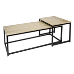 Casa si Gradina - Mobilier - Mese si birouri - Masute de cafea - Set 2 masute de cafea, stejar sonoma/negru, KASTLER NEW TYP 2 - Infinity.ro