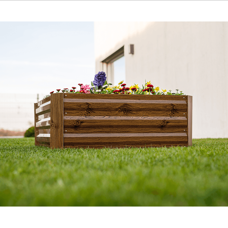 Casa si Gradina - Gradinarit si plante - Plante si ghivece - Ghivece si suporturi - Strat inaltat de gradina, maro, otel, NONKY TIP 3 - Infinity.ro