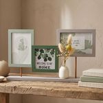 Market - Cadouri - Rame si albume foto - Rama foto decorativa, cu vaza, colaj pentru 3 poze, culoare verde - Infinity.ro