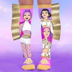 Fashion, accesorii si bijuterii - Copii - Lenjerie si pijamale copii - Sosete si dresuri copii - Sosete lungi colorate Madmia KPOP GOLDEN 3D pentru fete 6-99 ani - Infinity.ro