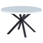 Casa si Gradina - Mobilier - Mese si birouri - Mese bucatarie si dining - Masa de sufragerie, alb mat/ negru, diametru 120 cm, MEDOR - Infinity.ro