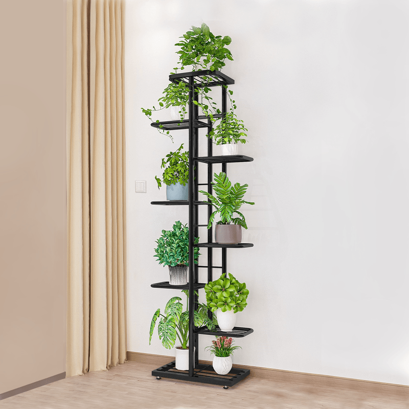 Casa si Gradina - Gradinarit si plante - Plante si ghivece - Ghivece si suporturi - Suport pentru flori din metal, gri inchis, BAMIR TIP 4 - Infinity.ro