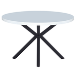 Casa si Gradina - Mobilier - Mese si birouri - Mese bucatarie si dining - Masa de sufragerie, alb mat/ negru, diametru 120 cm, MEDOR - Infinity.ro