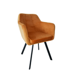 Casa si Gradina - Mobilier - Scaune si fotolii - Scaune - Fotoliu, material de catifea mustar/negru, ZERON NEW - Infinity.ro