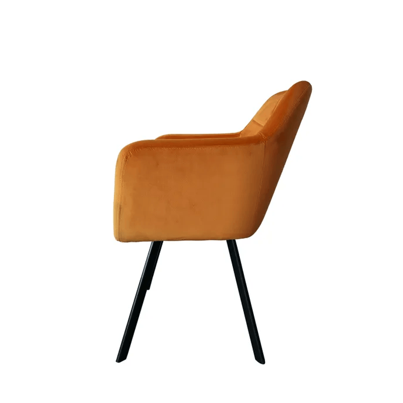 Casa si Gradina - Mobilier - Scaune si fotolii - Scaune - Fotoliu, material de catifea mustar/negru, ZERON NEW - Infinity.ro