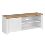 Casa si Gradina - Mobilier - Comode si corpuri - Comode - Masa TV 1D/ 160, alb lucios/ stejar wotan, VILGO - Infinity.ro