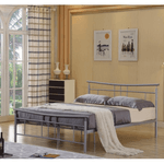 Casa si Gradina - Mobilier - Paturi si accesorii - Paturi - Cadru pat cu somiera, metal argintiu, 160x200, DORADO NEW - Infinity.ro