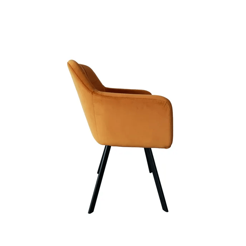 Casa si Gradina - Mobilier - Scaune si fotolii - Scaune - Fotoliu, material de catifea mustar/negru, ZERON NEW - Infinity.ro