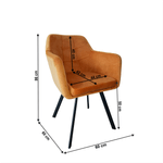 Casa si Gradina - Mobilier - Scaune si fotolii - Scaune - Fotoliu, material de catifea mustar/negru, ZERON NEW - Infinity.ro