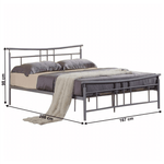 Casa si Gradina - Mobilier - Paturi si accesorii - Paturi - Cadru pat cu somiera, metal argintiu, 160x200, DORADO NEW - Infinity.ro