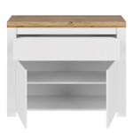 Casa si Gradina - Mobilier - Comode si corpuri - Comode - Comoda 2D1S, alb lucios/ stejar wotan, VILGO - Infinity.ro