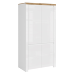 Casa si Gradina - Mobilier - Dulapuri si sifoniere - Dulapuri - Dulap 4D, alb lucios/ stejar wotan, VILGO - Infinity.ro